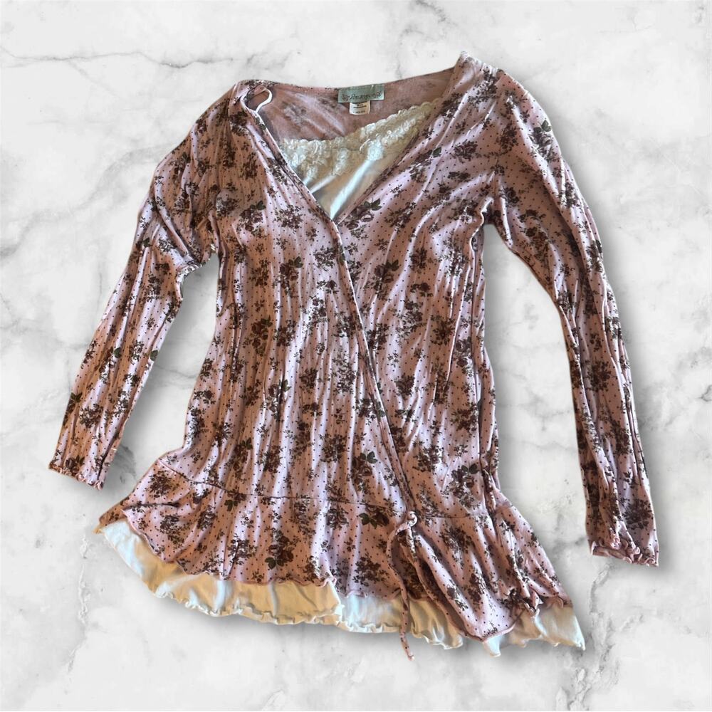 Periscope Women Y2K Floral Sweater Tank Top - Size Large